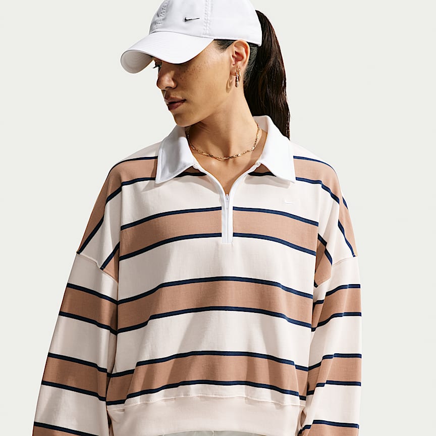 Nike Sportswear Women's Loose Lace Polo Jersey Top. Nike LU